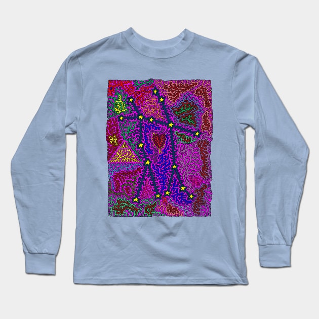 Constellation Gemini Long Sleeve T-Shirt by NightserFineArts